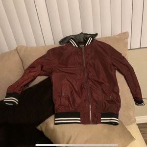 Bomber jacket (burgundy) size Small